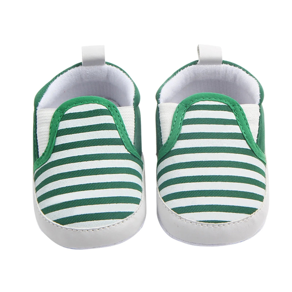 Infant Newborn Baby Flat Shoes, Stripe Print Non-Slip Slippers Soft Sole Adorable Baby Booties Babies First Walking Shoes 0-18M - Baby Organic
