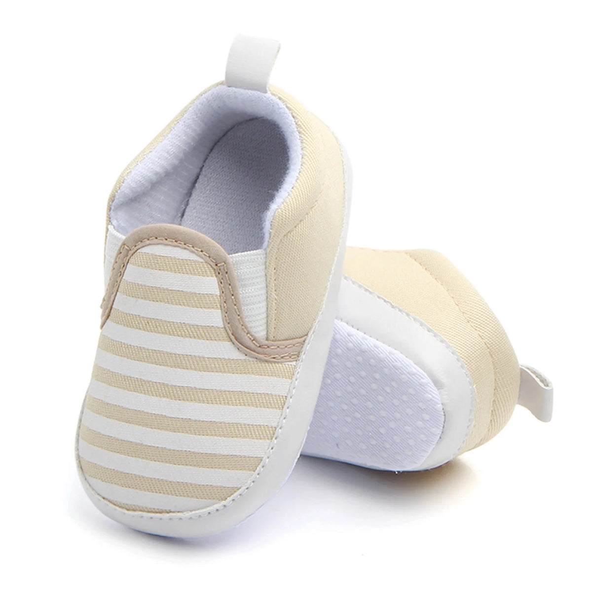 Infant Newborn Baby Flat Shoes, Stripe Print Non-Slip Slippers Soft Sole Adorable Baby Booties Babies First Walking Shoes 0-18M - Baby Organic