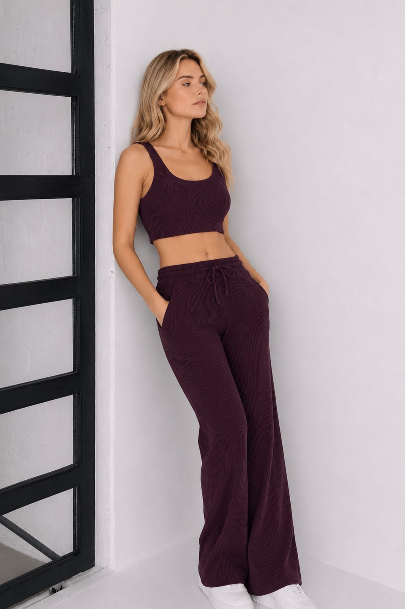 Jules Waffle Knit Organic Cotton Drawstring Pant - Baby Organic