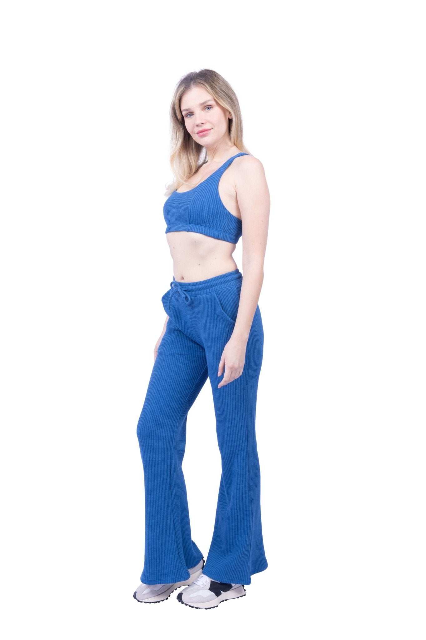 Jules Waffle Knit Organic Cotton Drawstring Pant - Baby Organic