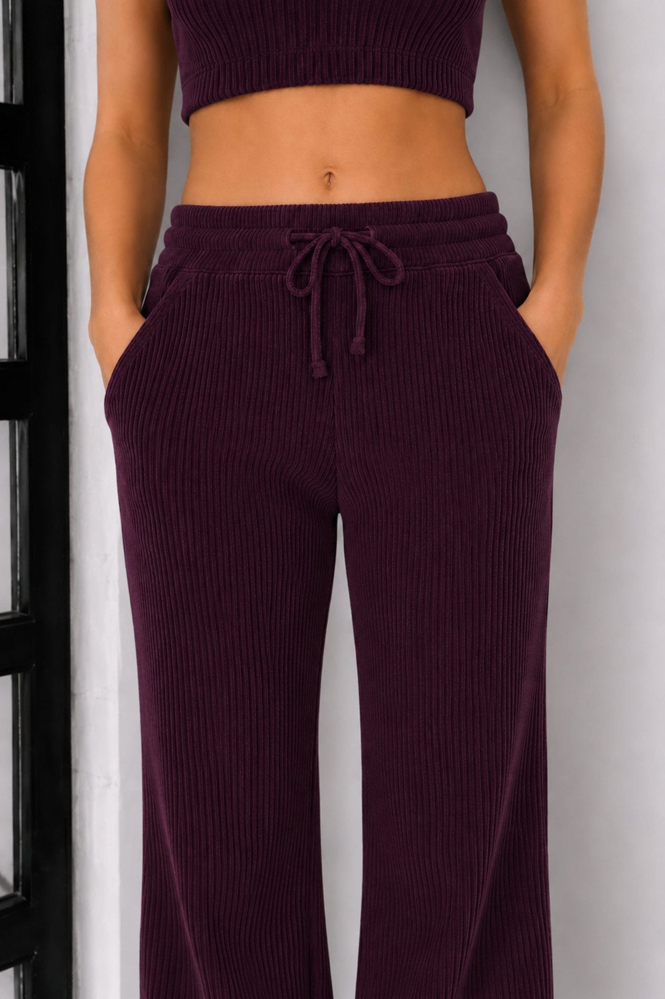 Jules Waffle Knit Organic Cotton Drawstring Pant - Baby Organic