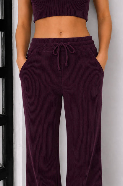 Jules Waffle Knit Organic Cotton Drawstring Pant - Baby Organic