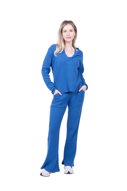 Jules Waffle Knit Organic Cotton Drawstring Pant - Baby Organic