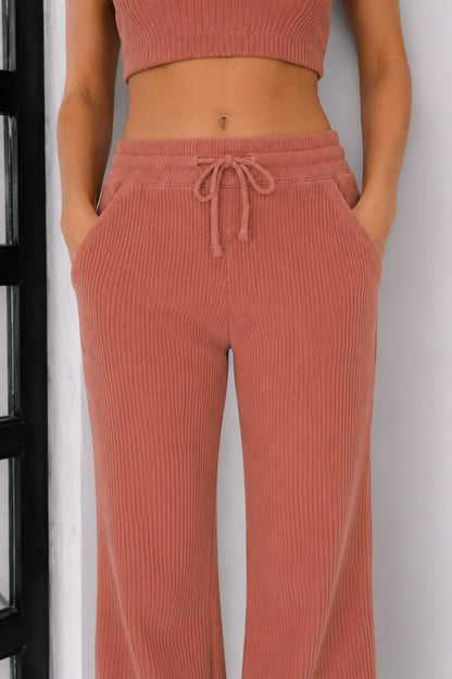 Jules Waffle Knit Organic Cotton Drawstring Pant - Baby Organic
