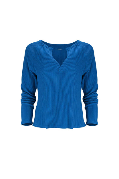 Jules Waffle Knit Organic Cotton V-Neck Pullover - Baby Organic