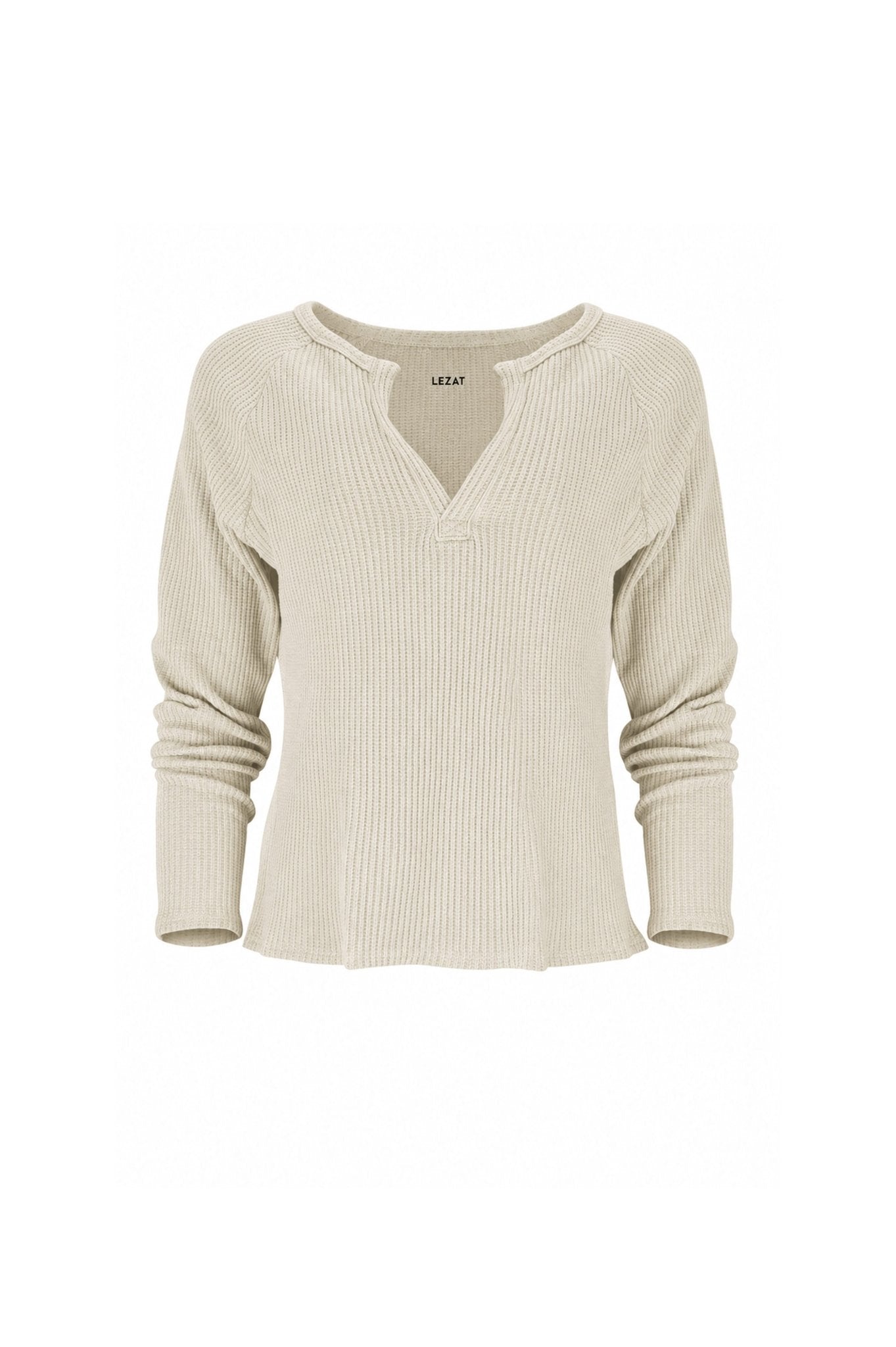 Jules Waffle Knit Organic Cotton V-Neck Pullover - Baby Organic