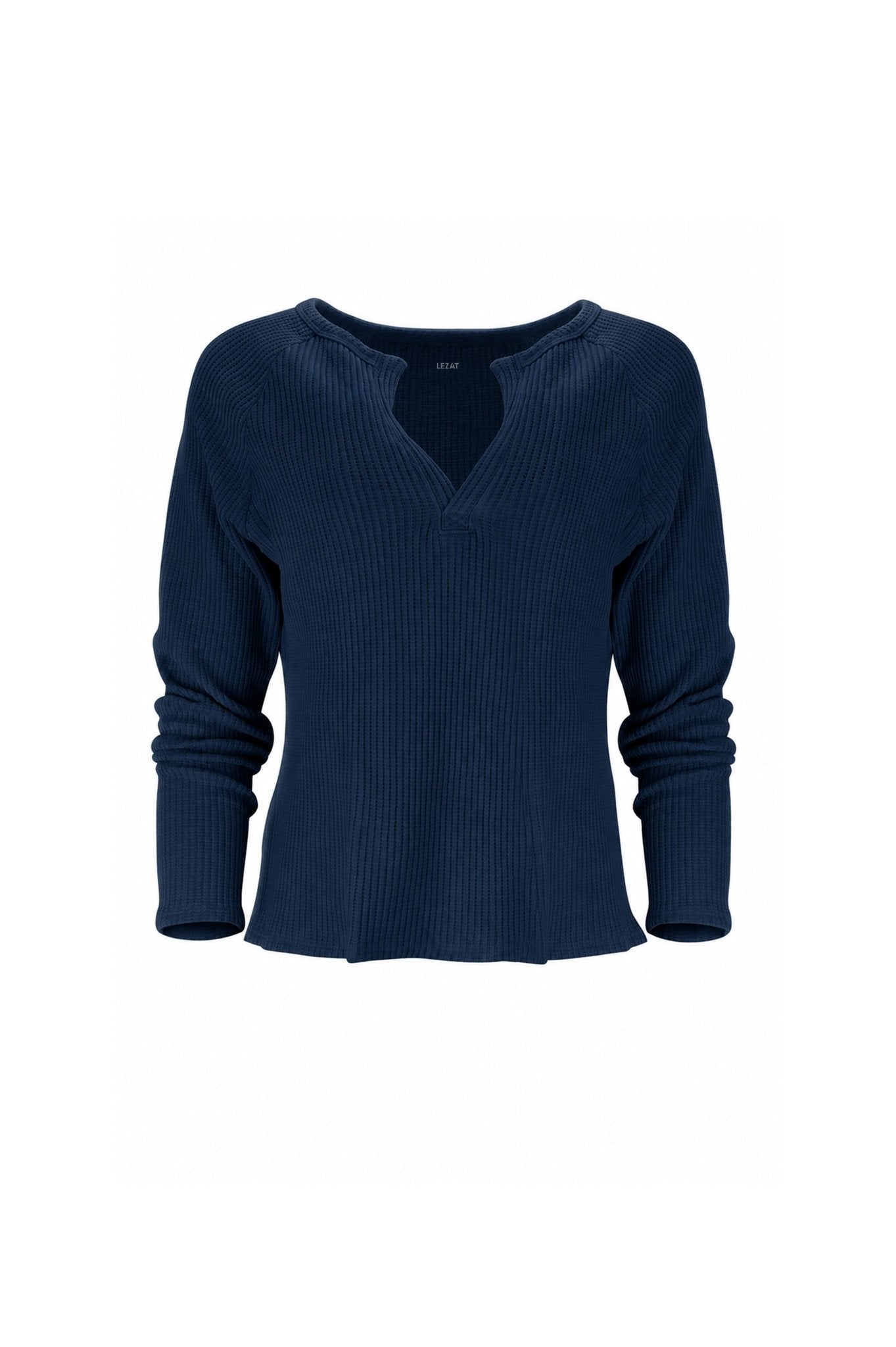 Jules Waffle Knit Organic Cotton V-Neck Pullover - Baby Organic