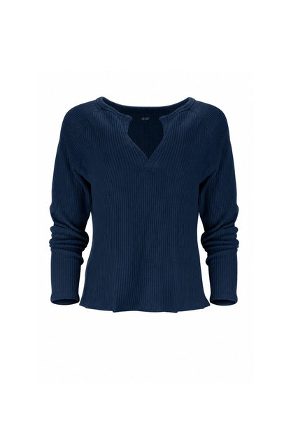 Jules Waffle Knit Organic Cotton V-Neck Pullover - Baby Organic