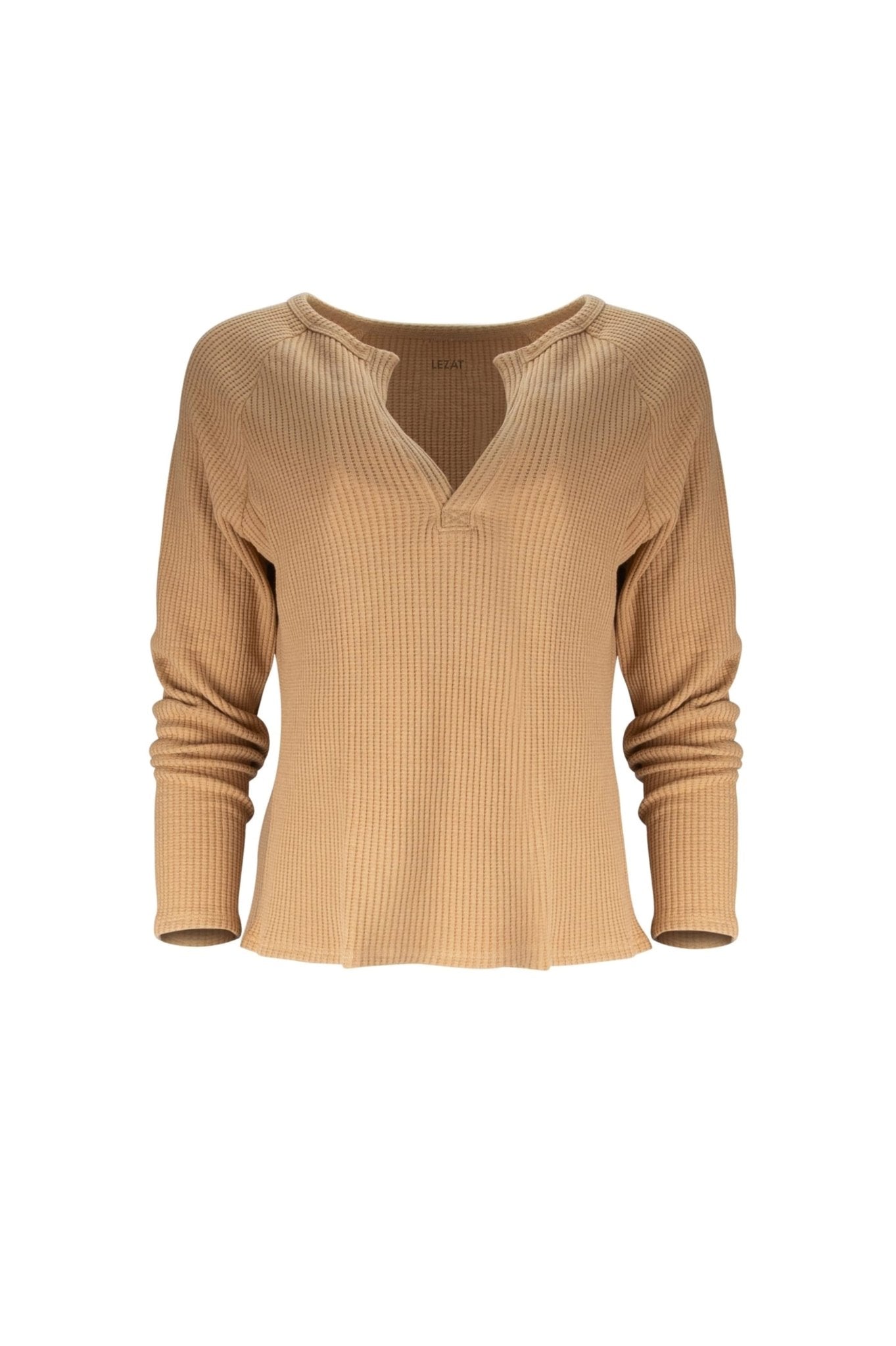 Jules Waffle Knit Organic Cotton V-Neck Pullover - Baby Organic