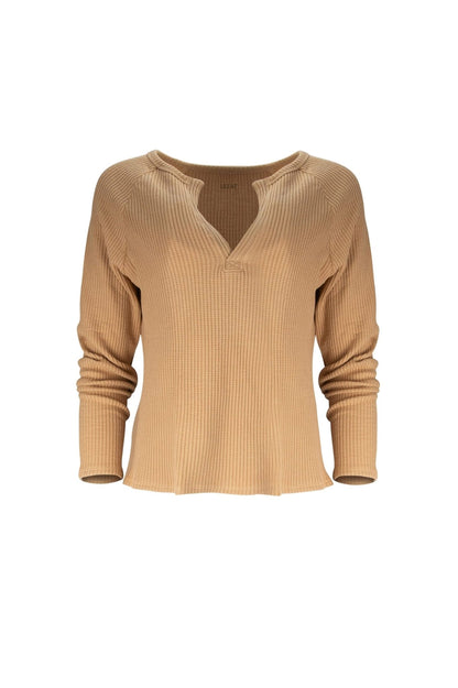 Jules Waffle Knit Organic Cotton V-Neck Pullover - Baby Organic