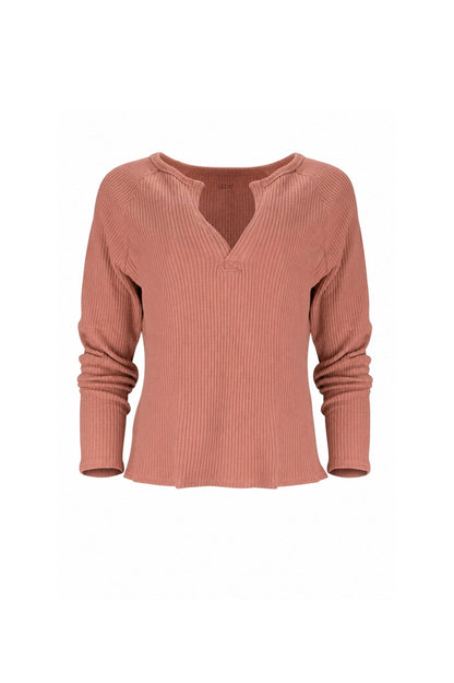 Jules Waffle Knit Organic Cotton V-Neck Pullover - Baby Organic