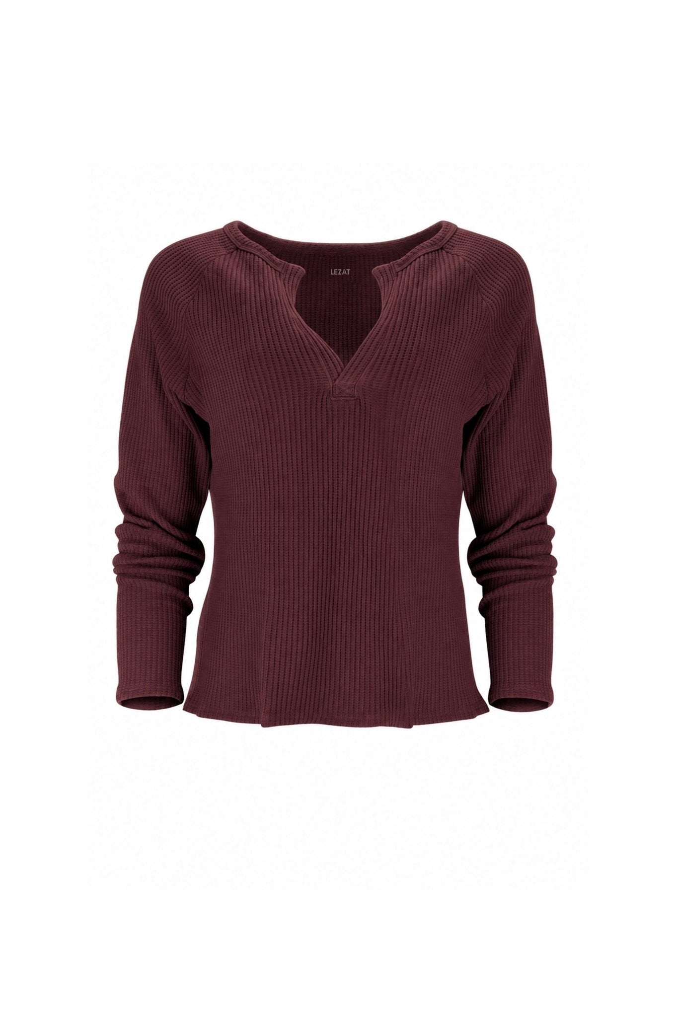 Jules Waffle Knit Organic Cotton V-Neck Pullover - Baby Organic