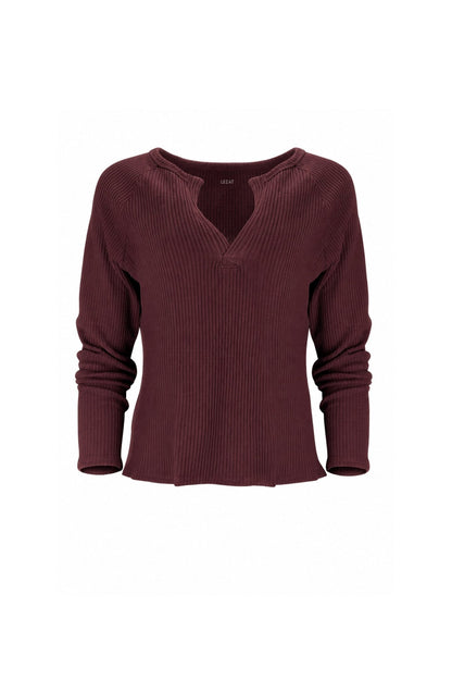 Jules Waffle Knit Organic Cotton V-Neck Pullover - Baby Organic