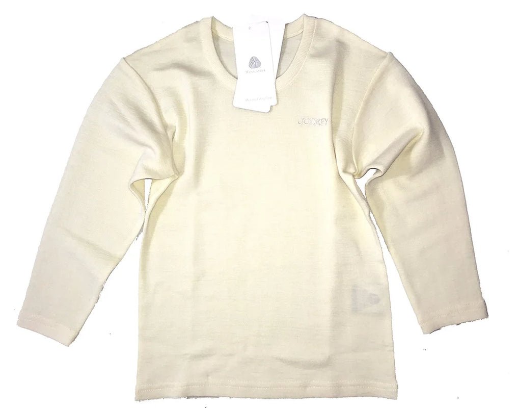 Kids 100% Pure Australian Woolmark Certified Organic Merino Wool Fleece Children Outdoor Sports Underwear Top Shirt Breathable - Baby Organic