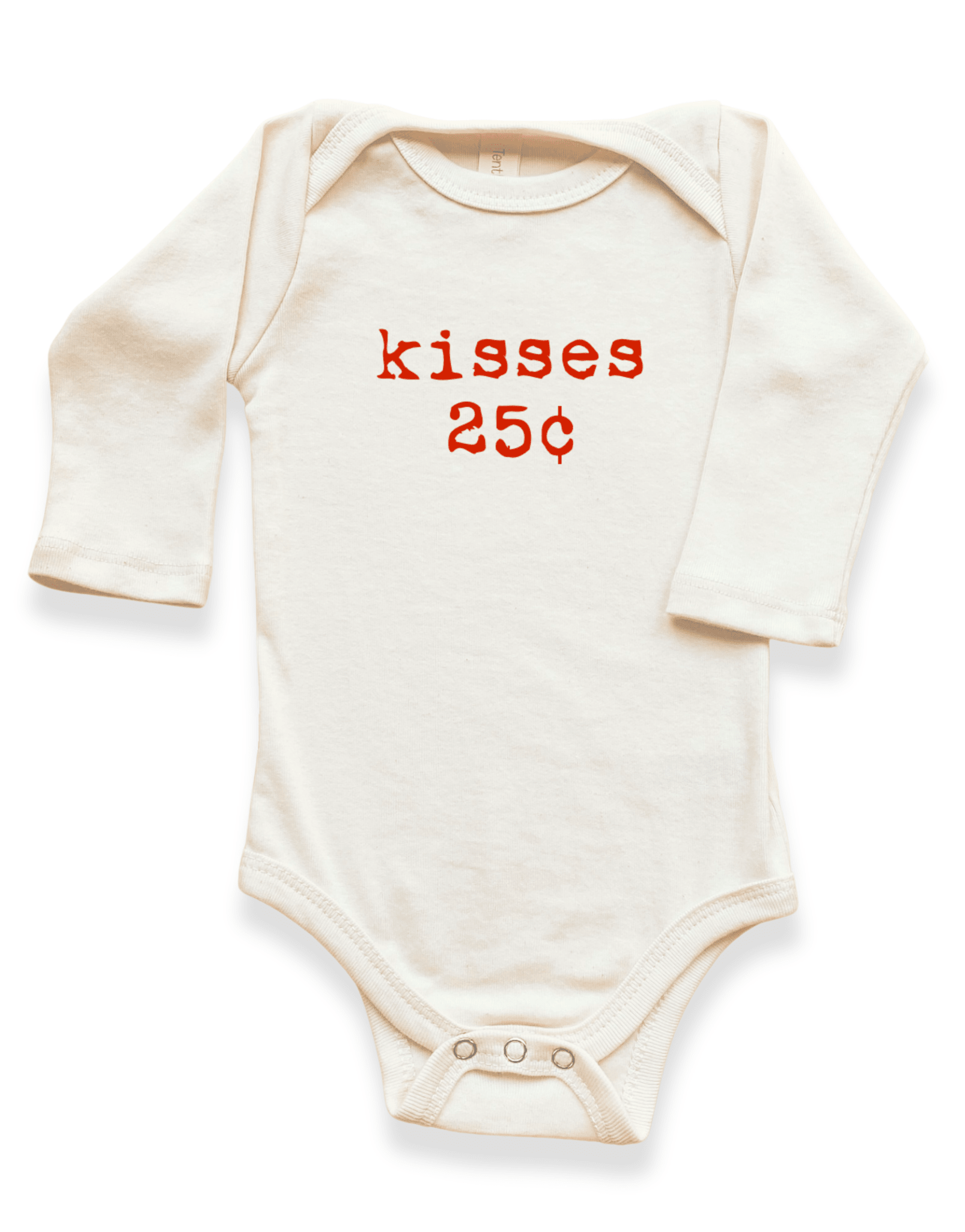 Kisses baby bodysuit for newborns made from soft organic cotton