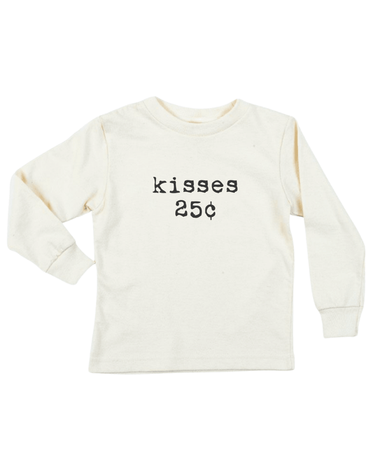 Kisses 25c Organic Kids T-Shirt Long Sleeve - Baby Organic