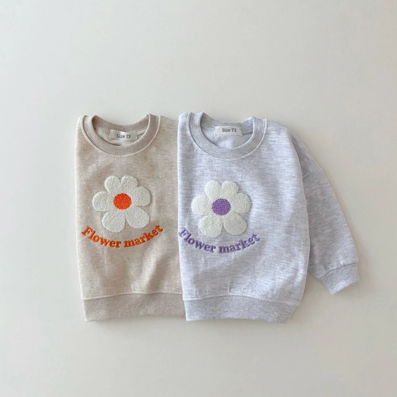 Korea Girls Organic Cotton Flowers Sweatshirt+Pants 2 Pcs/Set Tracksuit Toddler Girl Clothes Set Baby Girls Boutique Outfits Hot - Baby Organic