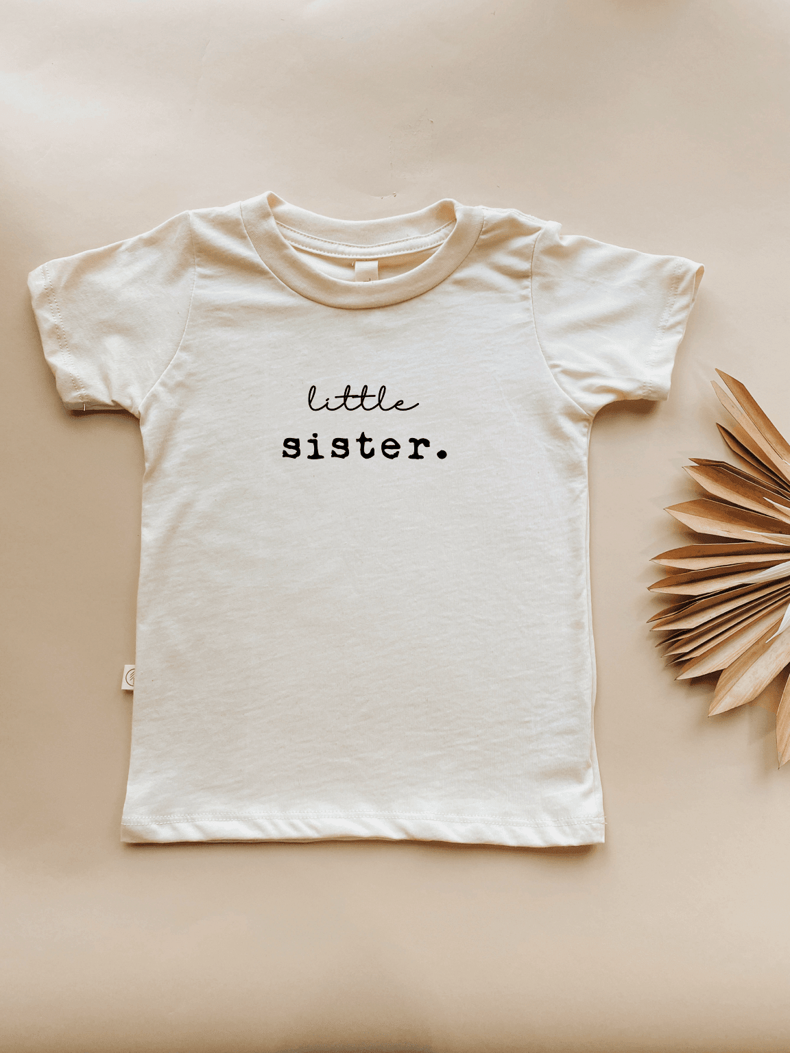 Little Sister Kids T-Shirt cute sibling outfit organic cotton short sleeve tee