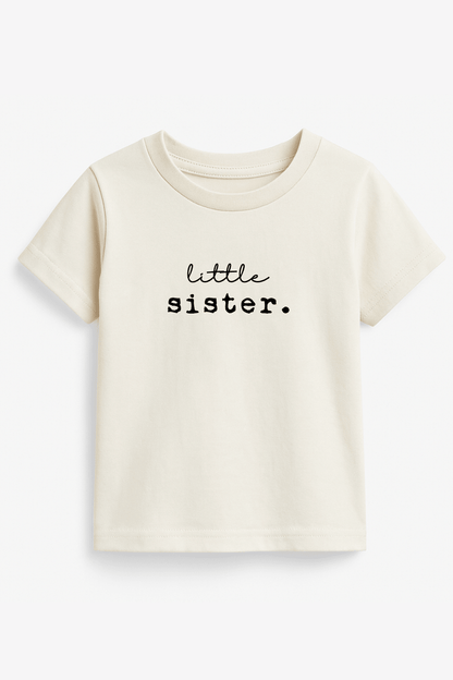 Little Sister Kids T-Shirt organic cotton toddler tee soft breathable kids shirt