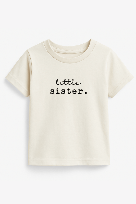 Little Sister Kids T-Shirt organic cotton toddler tee soft breathable kids shirt