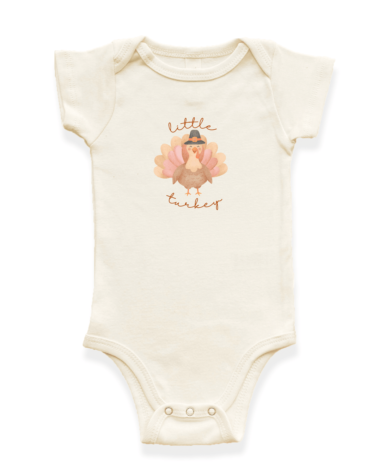 Little Turkey Graphic Organic Baby Bodysuit - Baby Organic