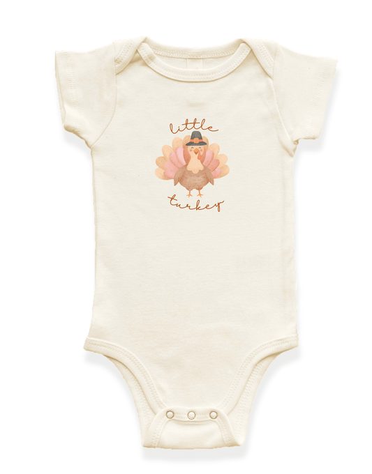 Little Turkey Graphic Organic Baby Bodysuit - Baby Organic