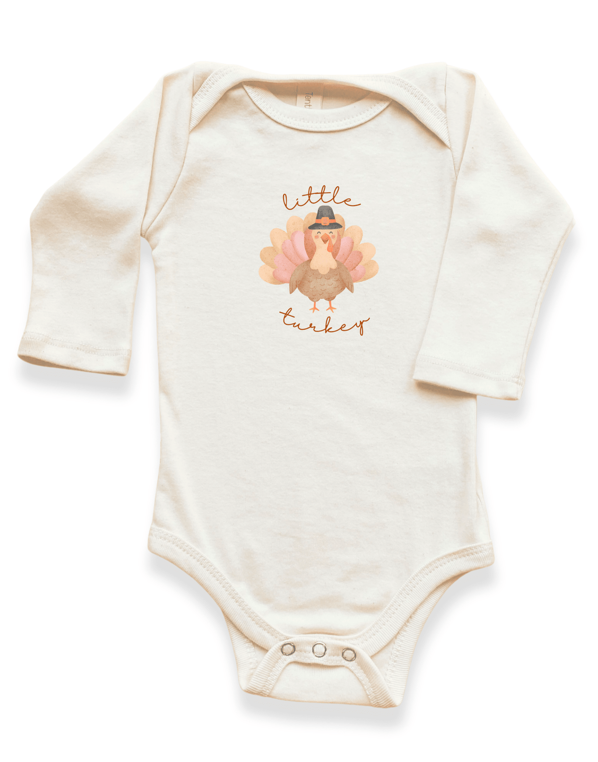 Little Turkey Graphic Organic Bodysuit Long Sleeve - Baby Organic