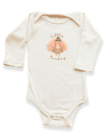 Little Turkey Graphic Organic Bodysuit Long Sleeve - Baby Organic