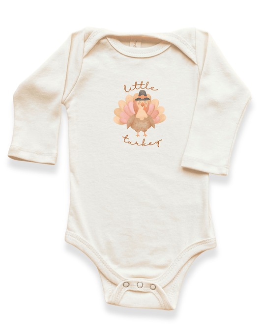 Little Turkey Graphic Organic Bodysuit Long Sleeve - Baby Organic