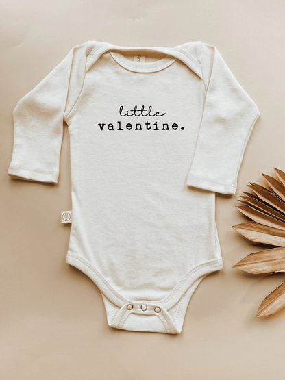 Valentine organic baby bodysuit long sleeve made from soft cotton
