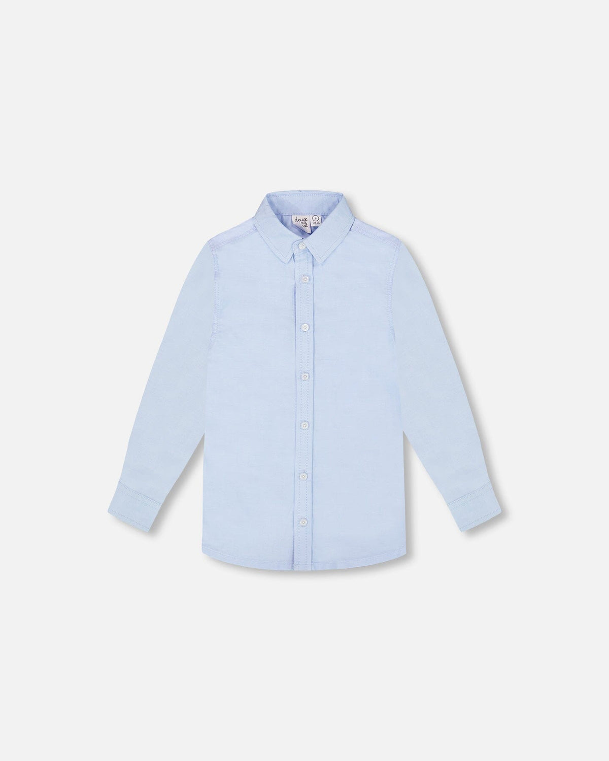 Long Sleeve Button Down Shirt Pale Blue - Baby Organic