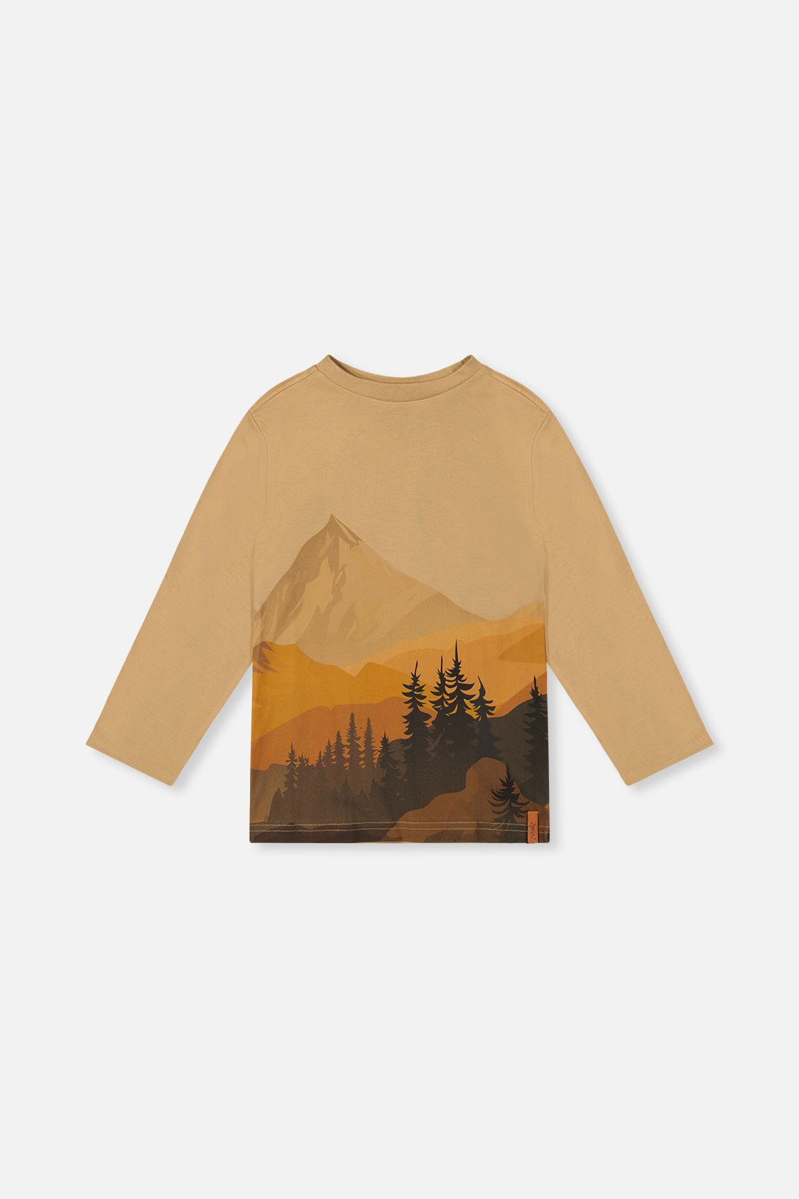 Long Sleeve Organic Cotton T-Shirt Beige - Baby Organic