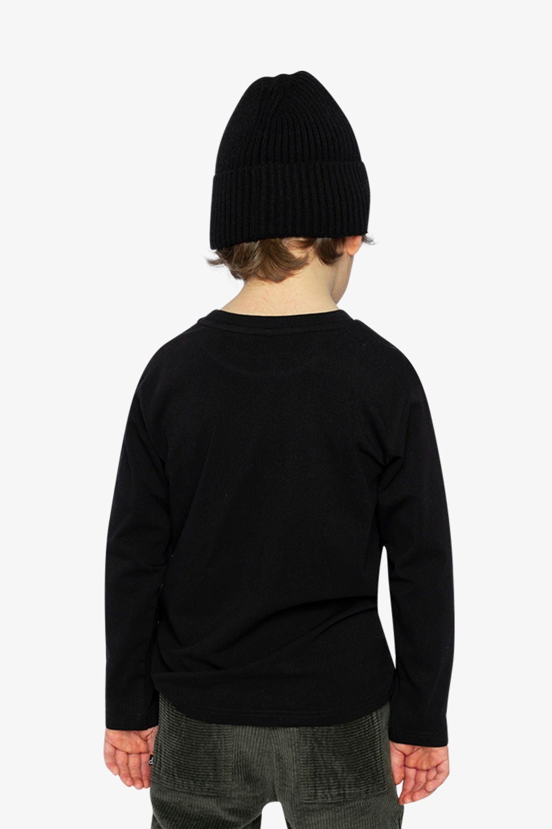Long Sleeve Organic Cotton T-Shirt Black And Red - Baby Organic
