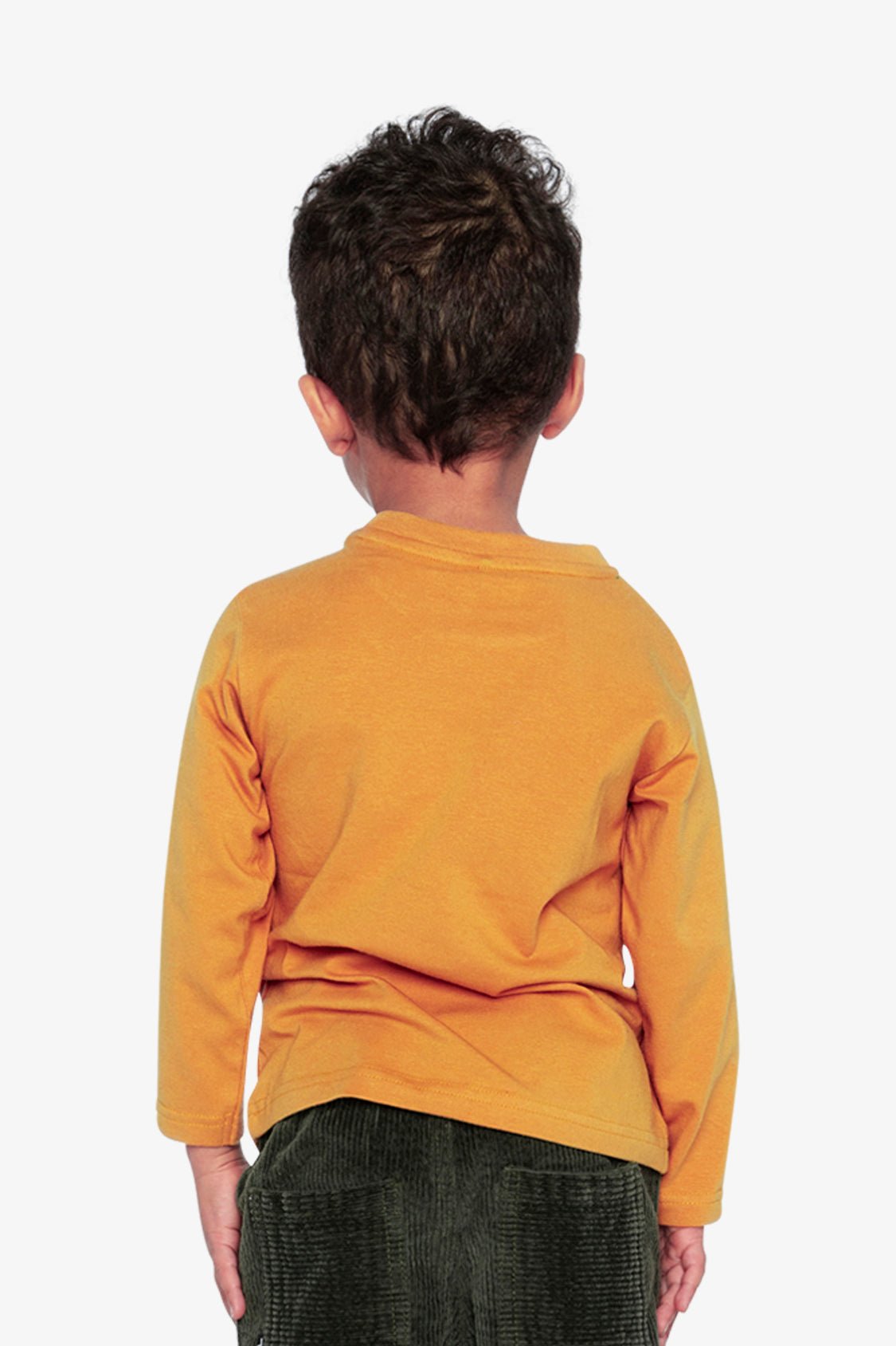 Long Sleeve Organic Cotton T-Shirt Mustard Yellow - Baby Organic