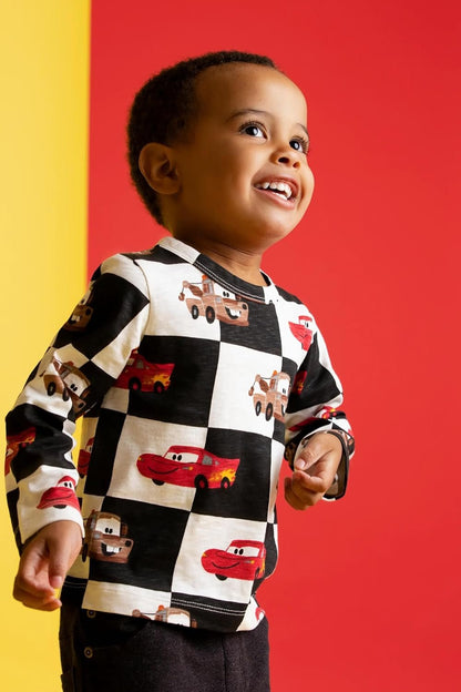 Organic Cotton Long Sleeve Printed Tee for babies, toddlers, and kids with a soft graphic design