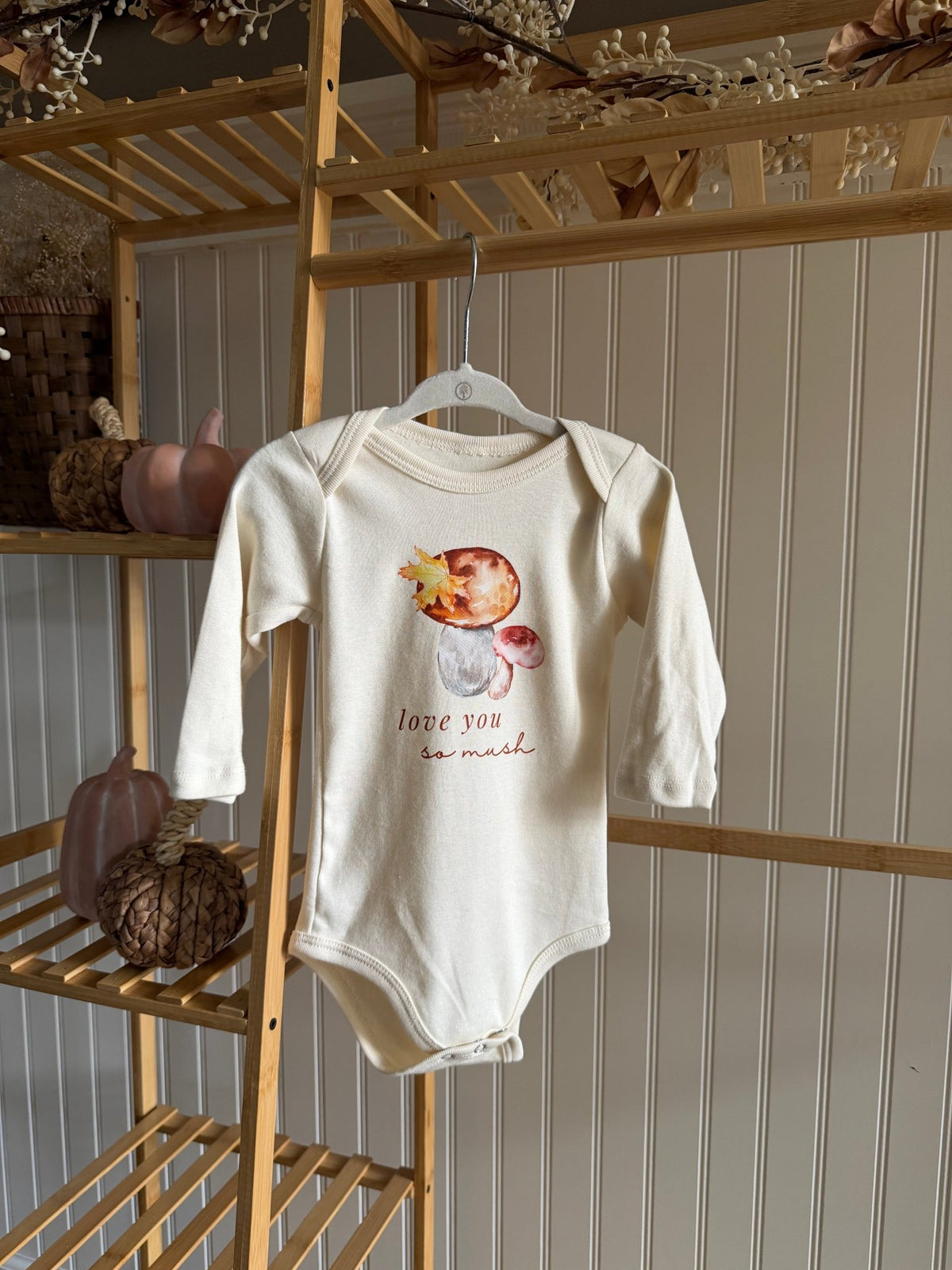 Love You So Mush Organic Bodysuit Long Sleeve - Baby Organic
