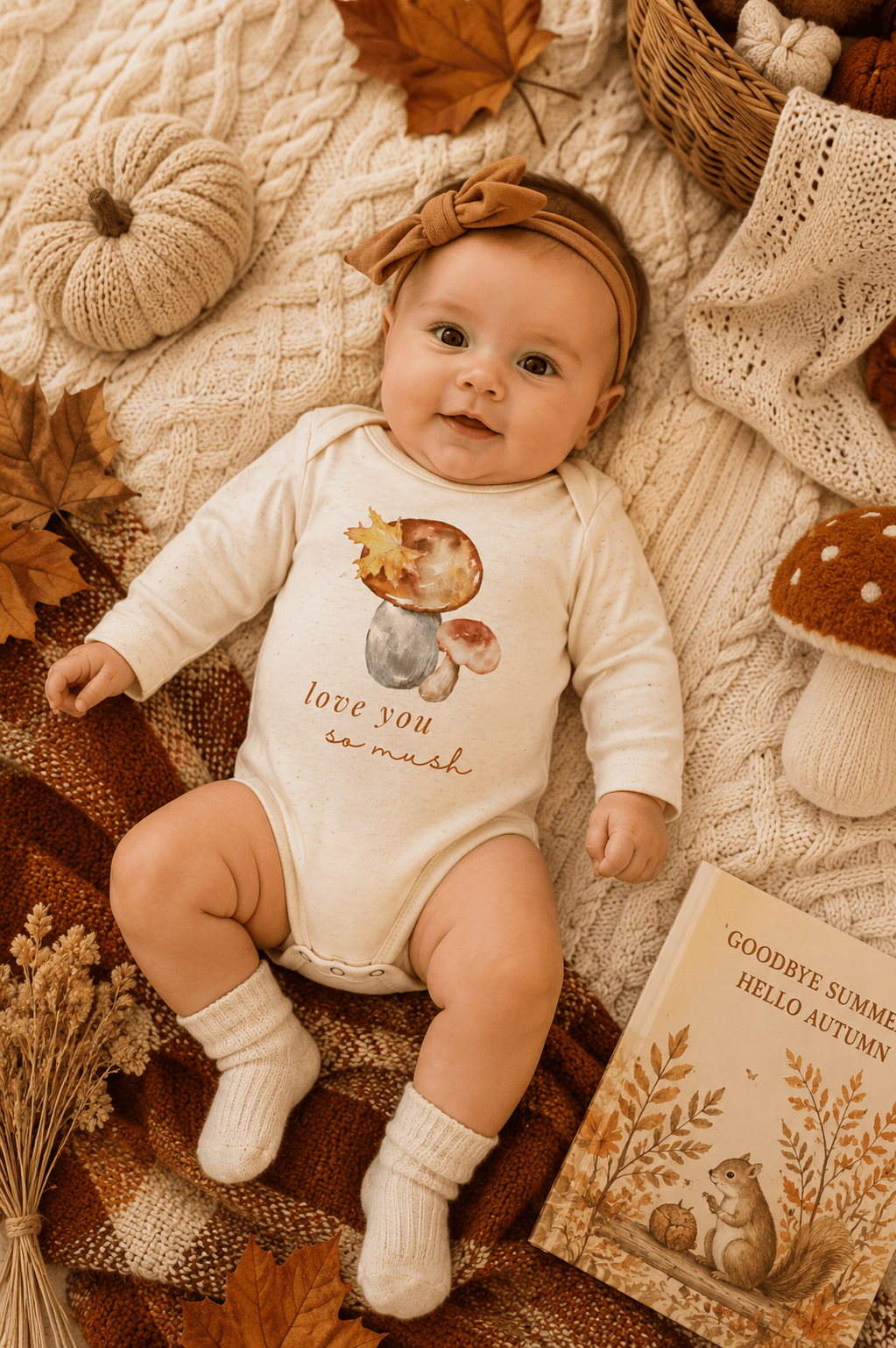 Love You So Mush Organic Bodysuit Long Sleeve - Baby Organic