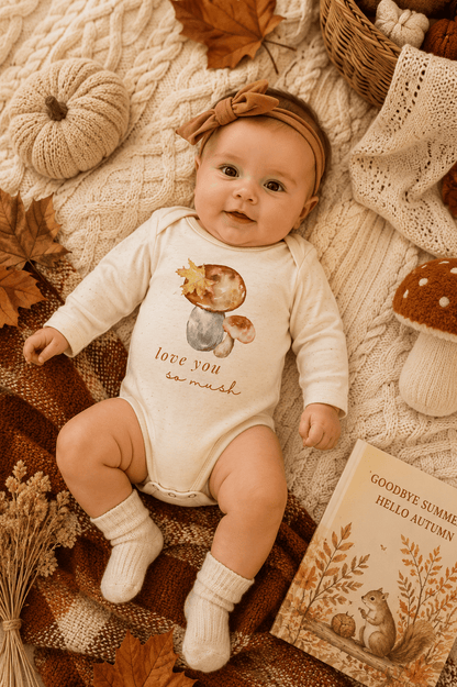 Love You So Mush Organic Bodysuit Long Sleeve - Baby Organic