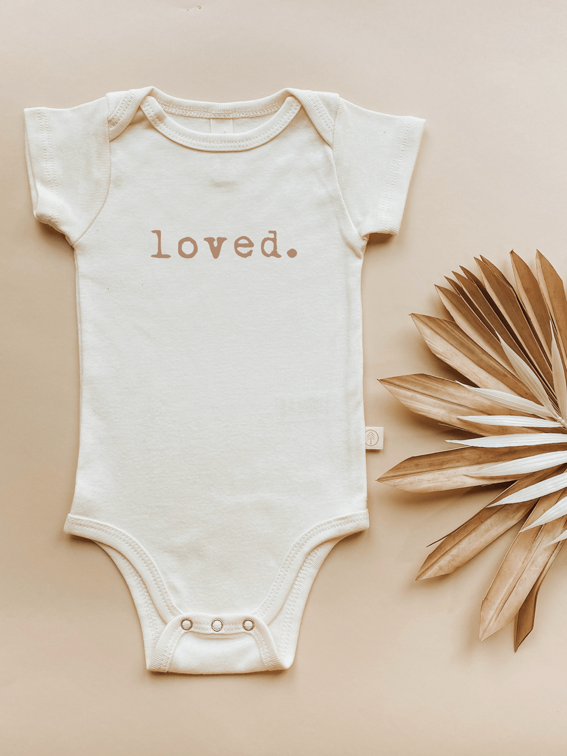 Loved. Clay Organic Cotton Baby Bodysuit Short Sleeve - Baby Organic