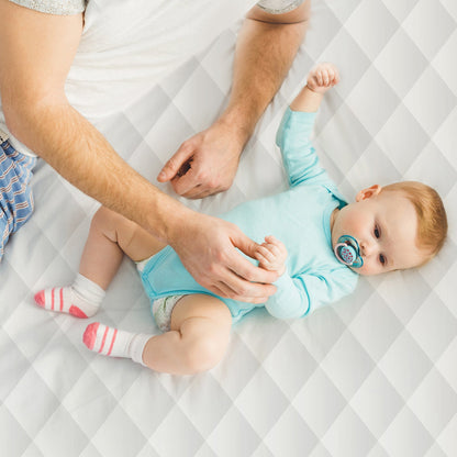 Luxury Organic Cotton Quilted Mattress Pad Protector - Baby Organic