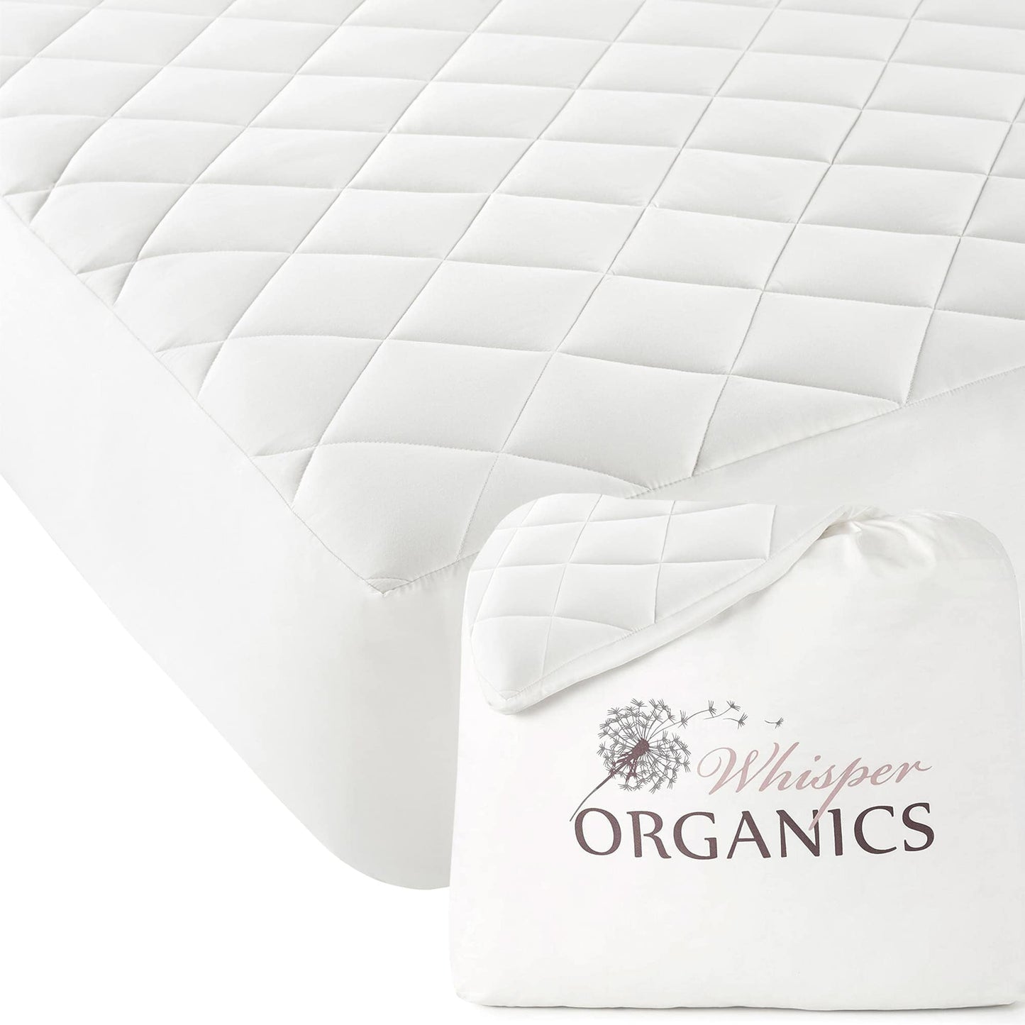 Luxury Organic Cotton Quilted Mattress Pad Protector - Baby Organic