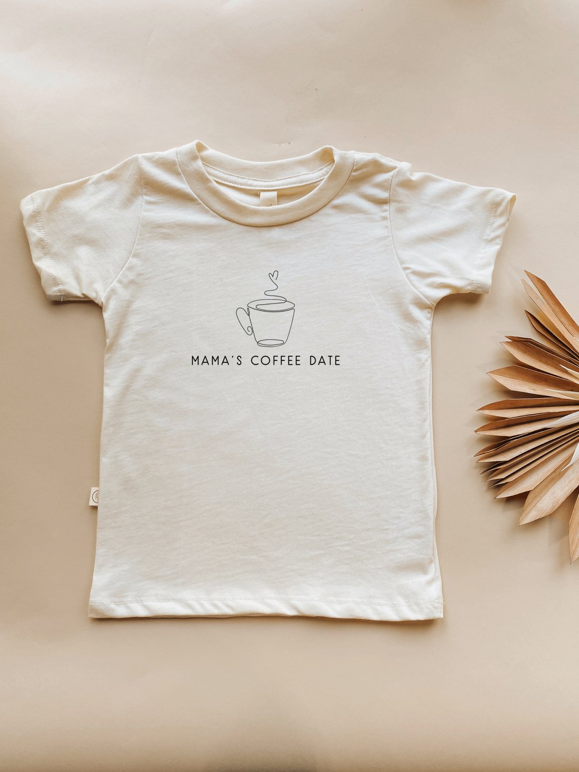 Mama’s Coffee Date Kids T-Shirt cozy kids lifestyle outfit organic cotton fabric
