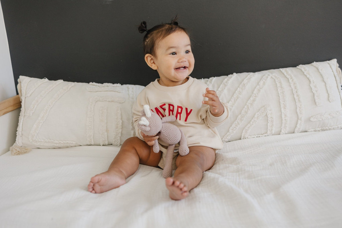 Merry Organic Cotton Sweatshirt Romper - Baby Organic