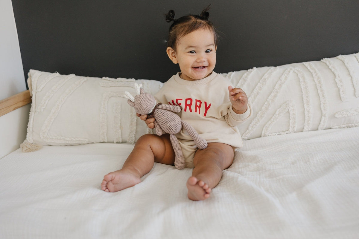 Merry Organic Cotton Sweatshirt Romper - Baby Organic