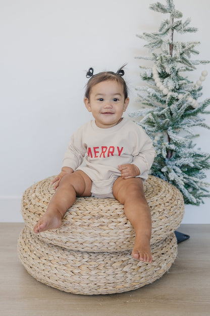 Merry Organic Cotton Sweatshirt Romper - Baby Organic