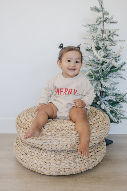 Merry Organic Cotton Sweatshirt Romper - Baby Organic