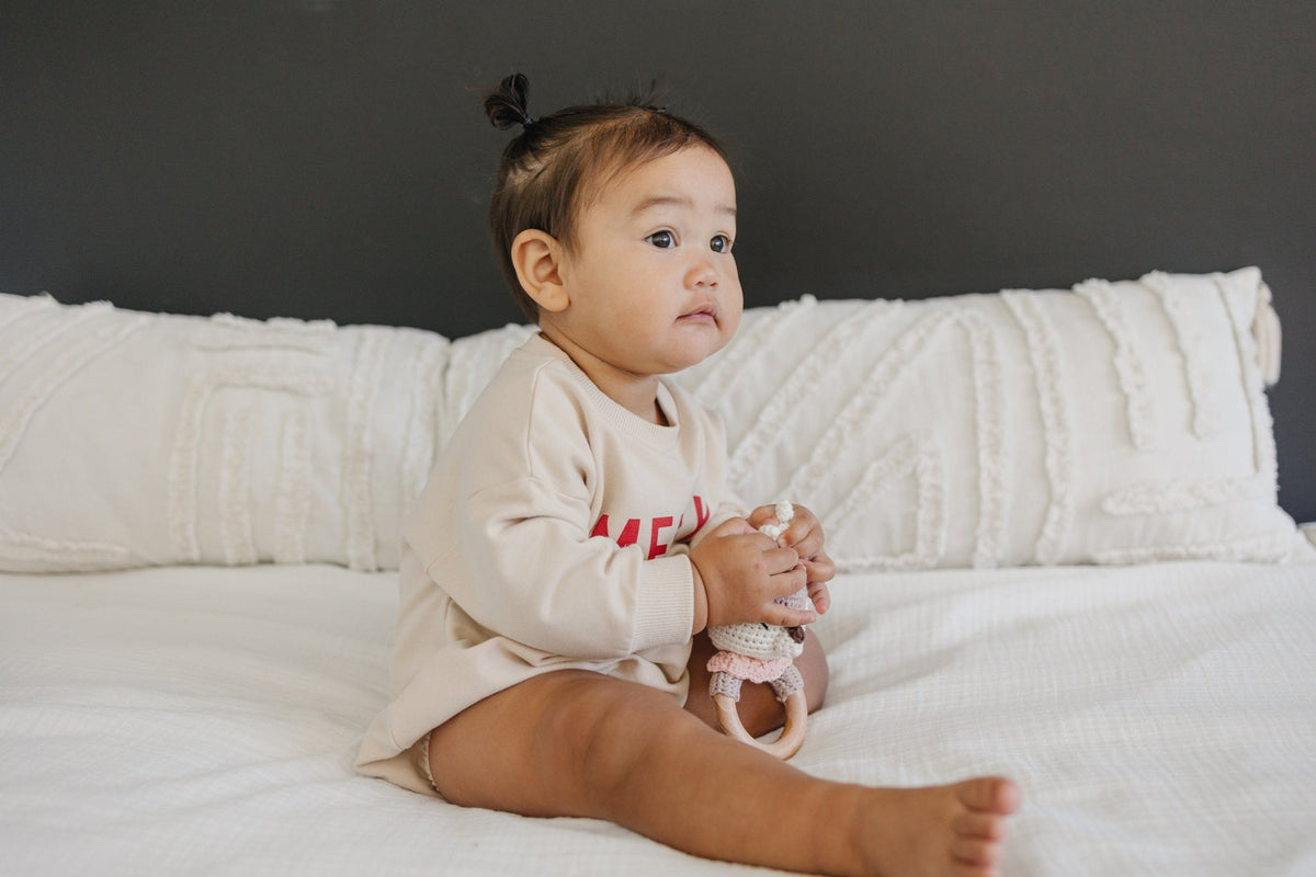 Merry Organic Cotton Sweatshirt Romper - Baby Organic
