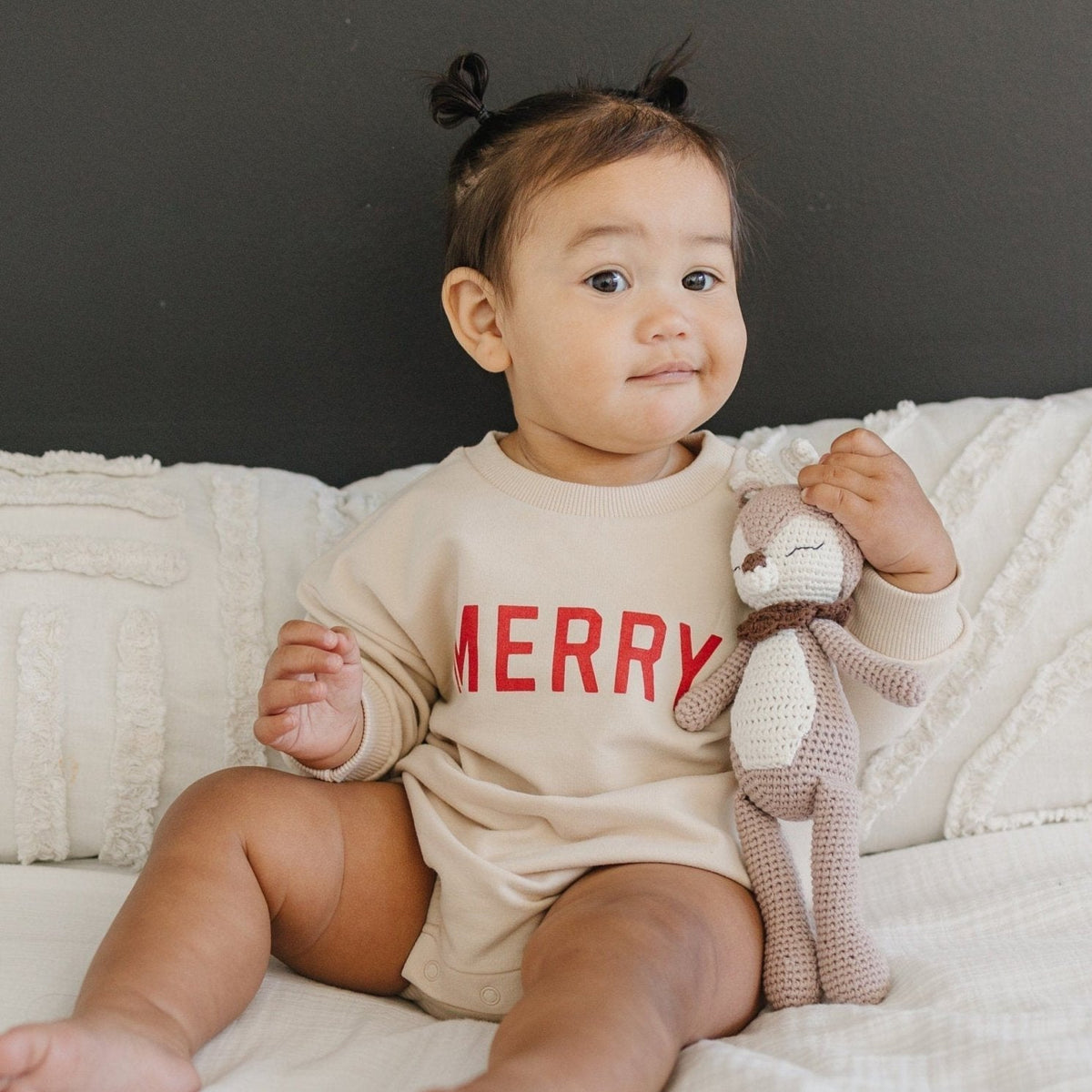 Merry Organic Cotton Sweatshirt Romper - Baby Organic