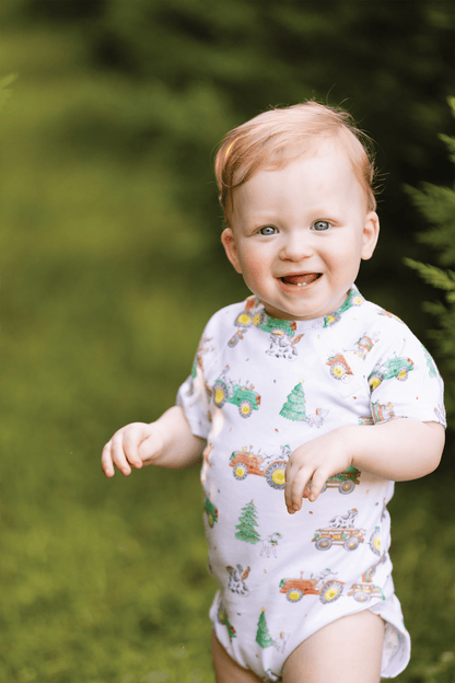 Moo-y Christmas Organic Cotton Christmas Onesie - Baby Organic