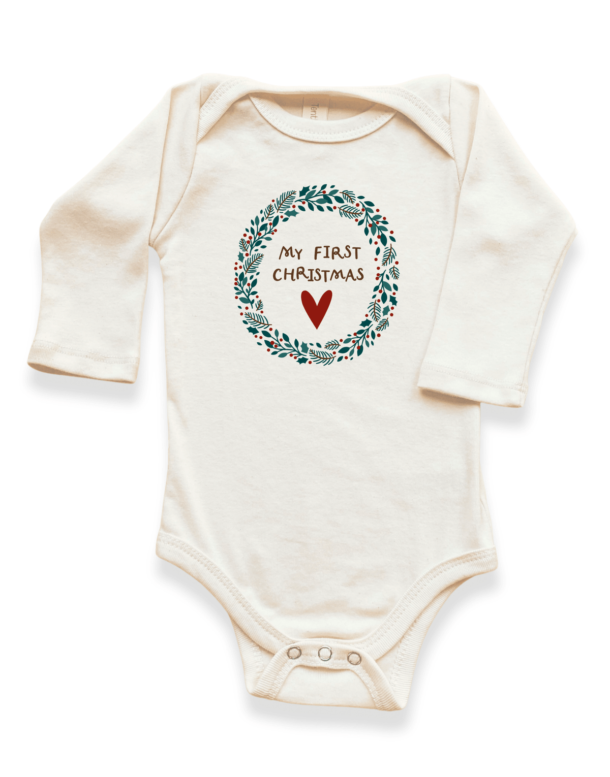 My First Christmas Organic Bodysuit Long Sleeve - Baby Organic